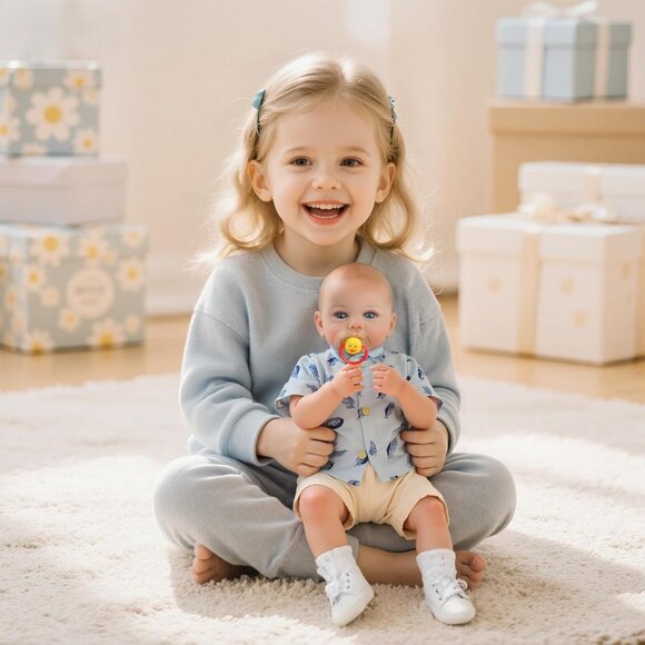 🆕20Inch Soft Cloth Body Newborn Baby Poseable Limbs Smiling Noah Doll Baby Boy - Picture 8 of 10